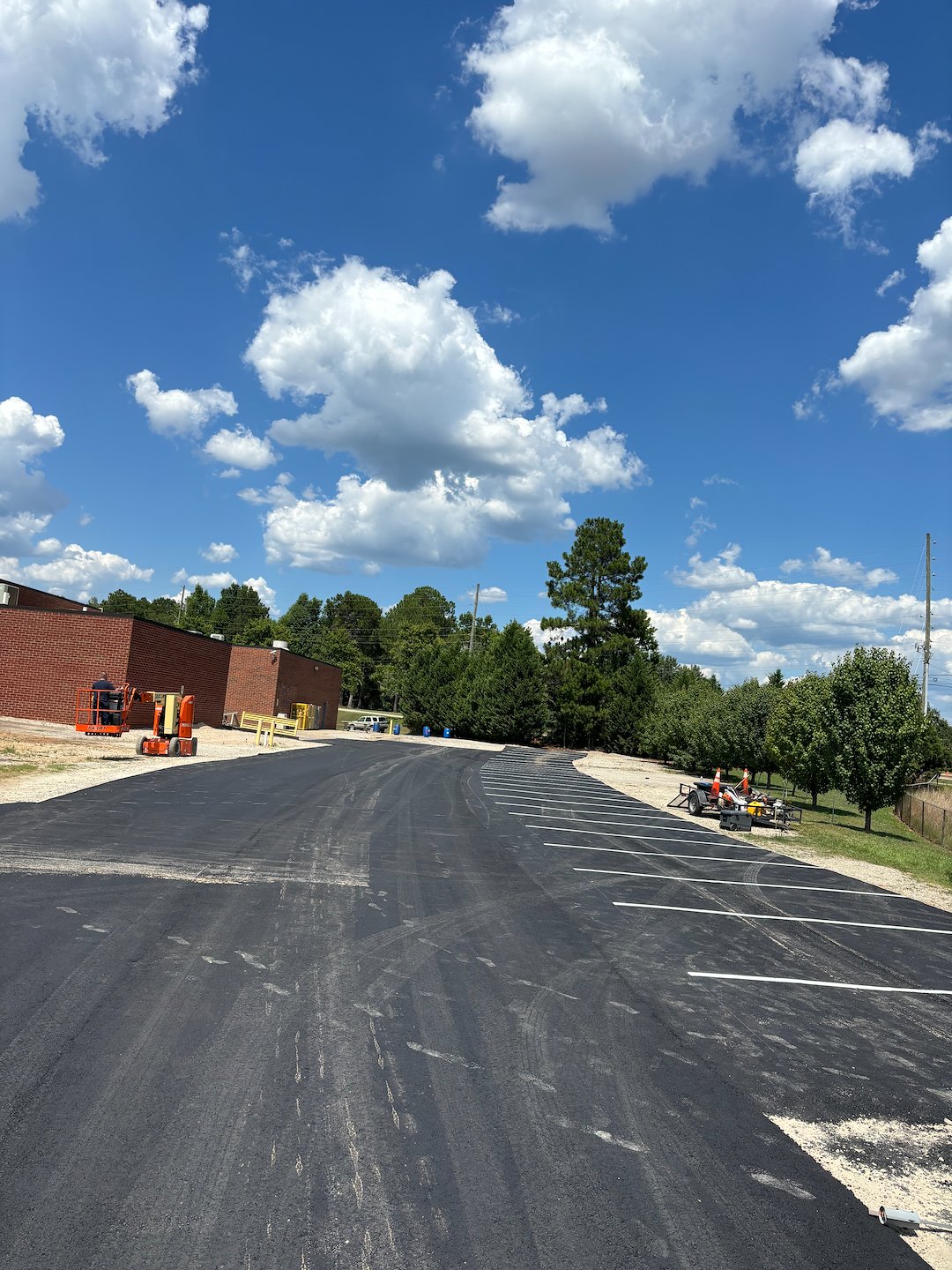 Here’s an example of some commercial paving we done a McDonough Georgia